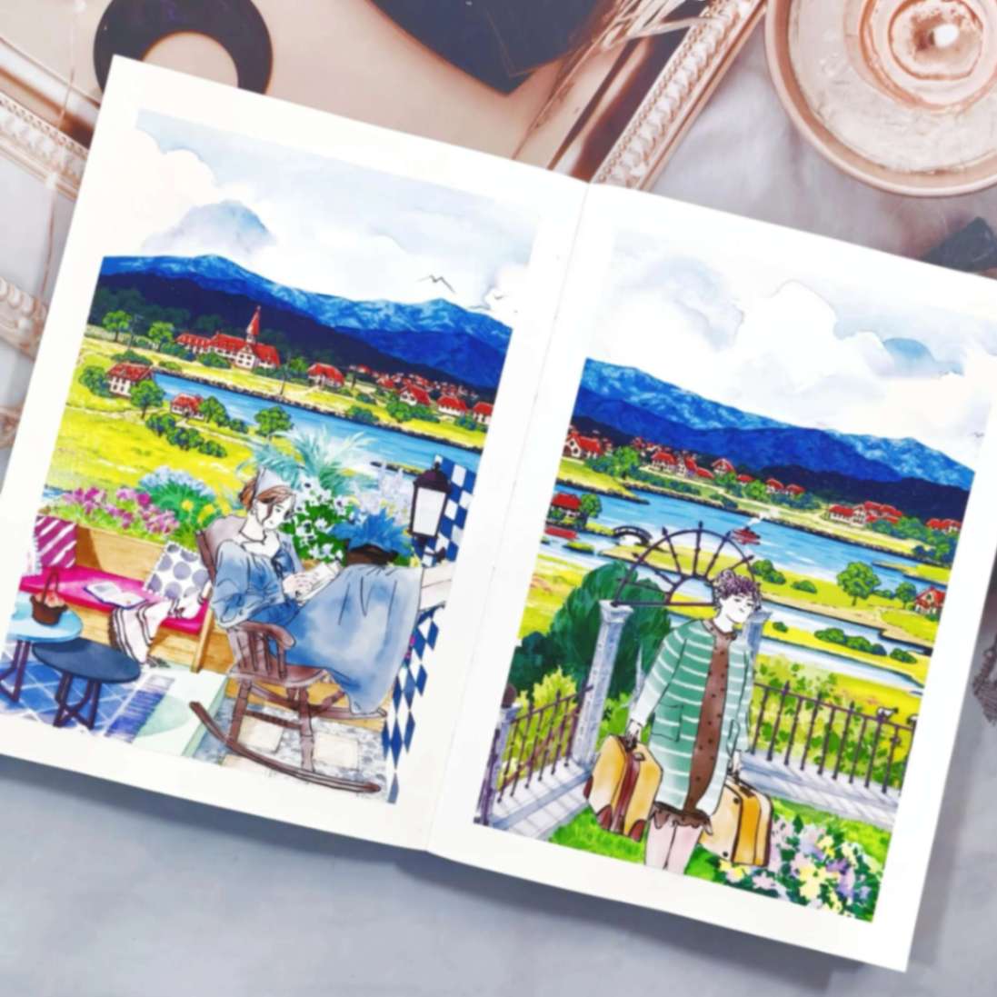 Sticker Washi Tape - Pre - cut - Country Diary - 70 mm - 5 - Washi Tape Shop - Tidformera