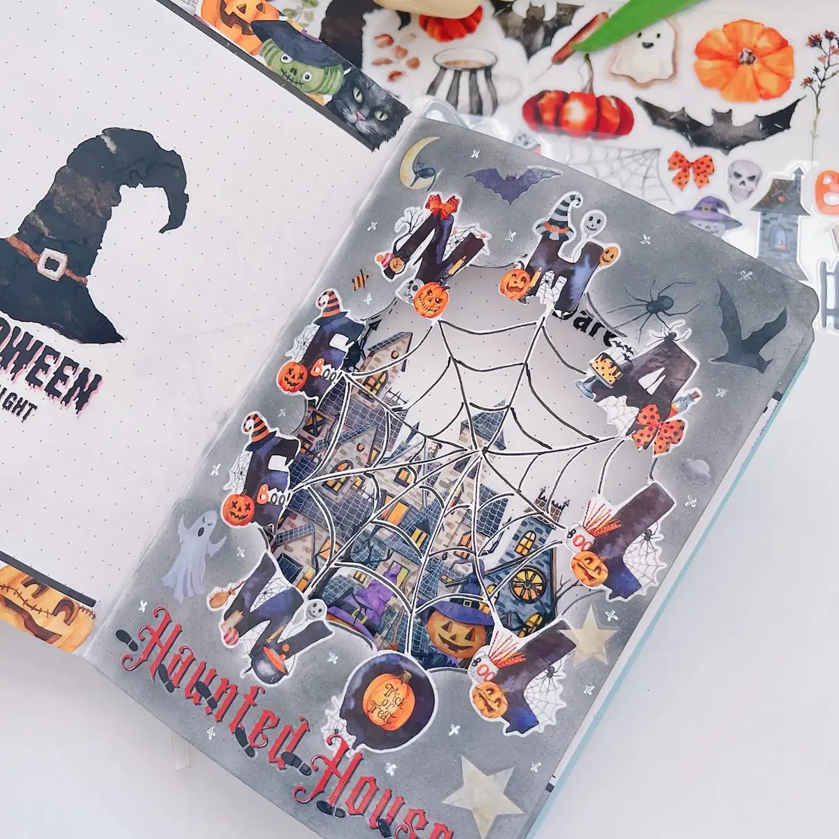 Sticker Washi Tape - Pre - cut - Ghostly Goodies - 65 mm - 6 - Washi Tape Shop - Tidformera