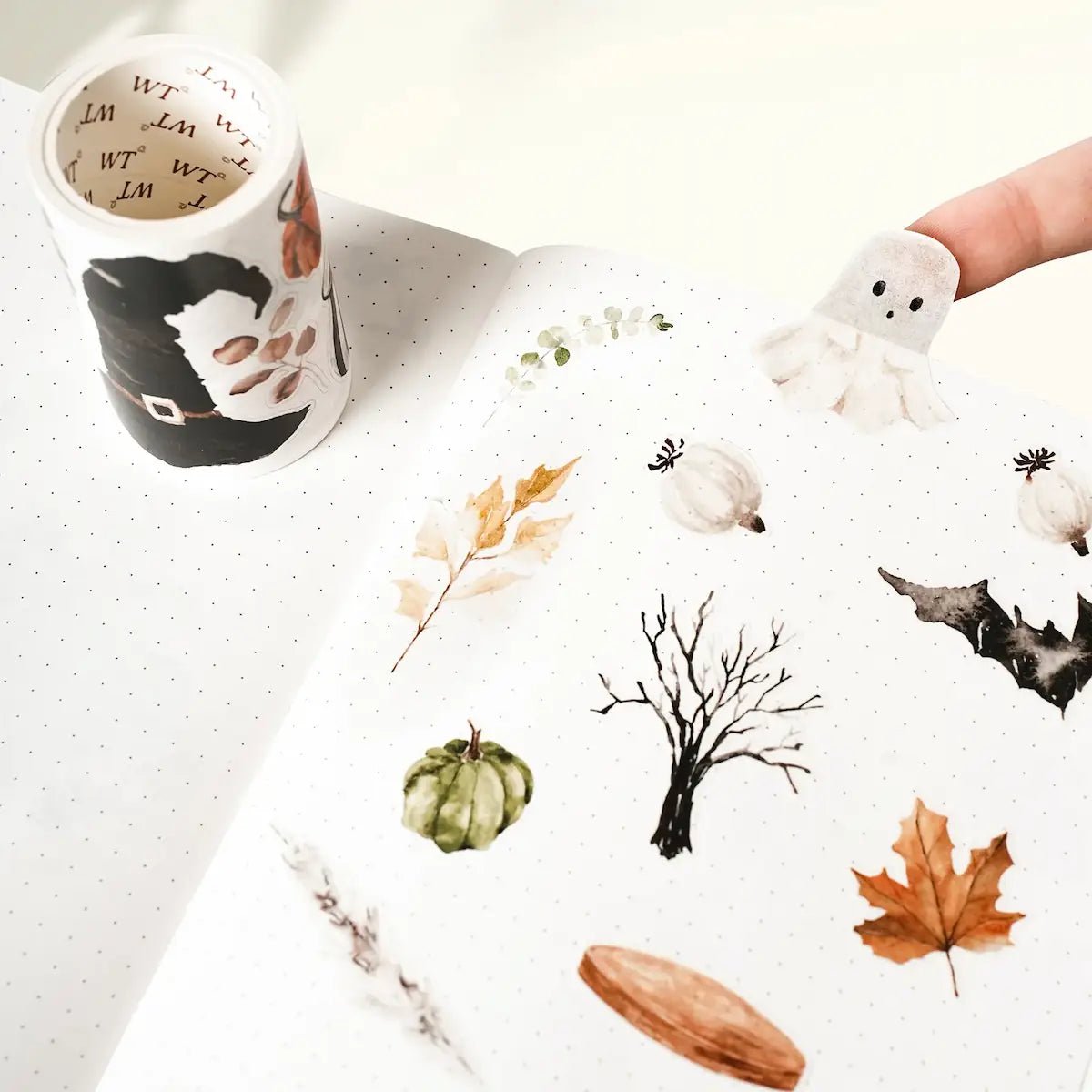 Sticker Washi Tape - Pre - cut - Ghostly Goodies - 65 mm - 3 - Washi Tape Shop - Tidformera