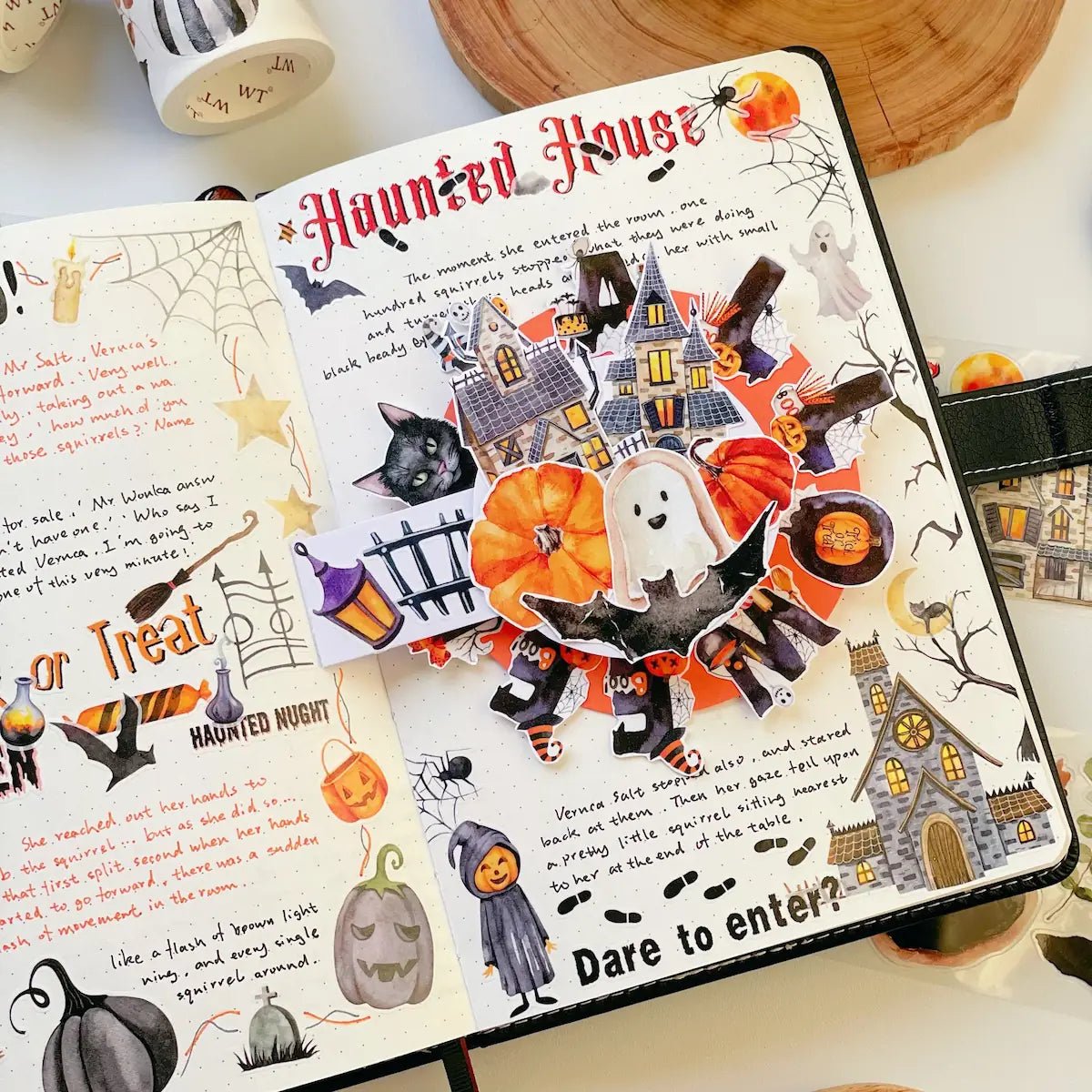 Sticker Washi Tape - Pre - cut - Ghostly Goodies - 65 mm - 7 - Washi Tape Shop - Tidformera