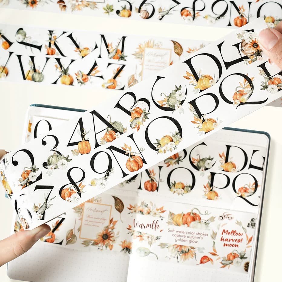 Sticker Washi Tape - Pre - cut - Harvest Script - 70 mm - 1 - Washi Tape Shop - Tidformera