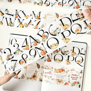 Sticker Washi Tape - Pre - cut - Harvest Script - 70 mm - 1 - Washi Tape Shop - Tidformera