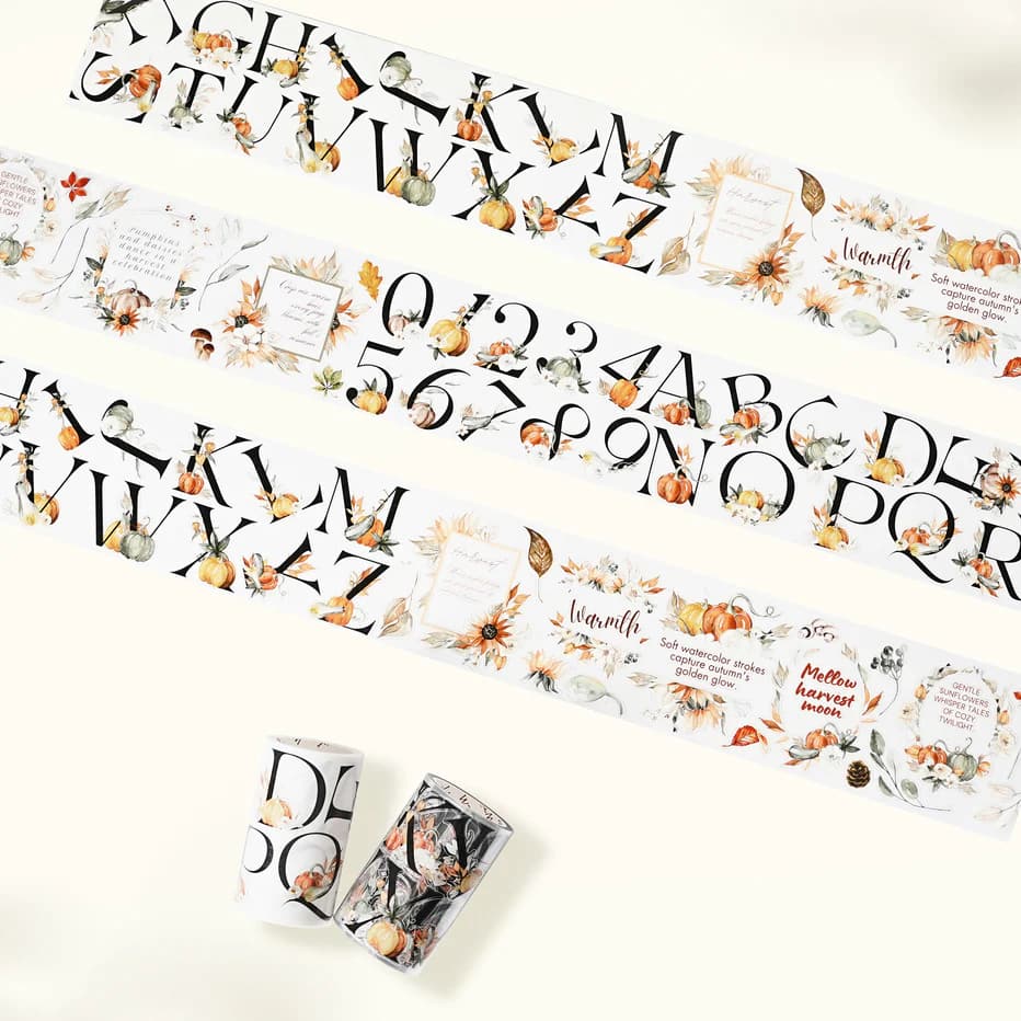 Sticker Washi Tape - Pre - cut - Harvest Script - 70 mm - 5 - Washi Tape Shop - Tidformera