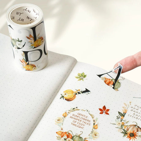 Sticker Washi Tape - Pre - cut - Harvest Script - 70 mm - 2 - Washi Tape Shop - Tidformera