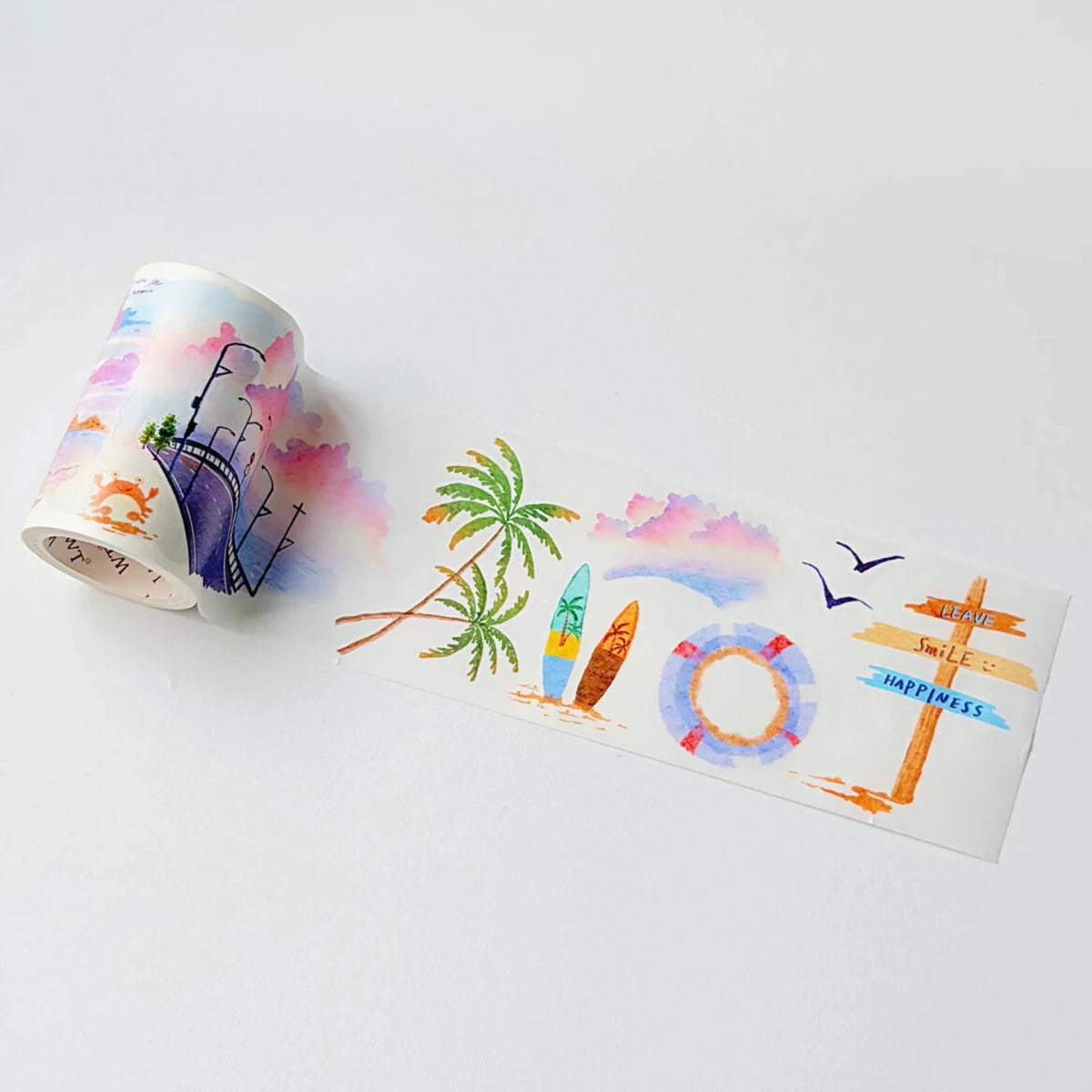 Sticker Washi Tape - Pre - cut - Misty Breeze - 70 mm - 4 - Washi Tape Shop - Tidformera