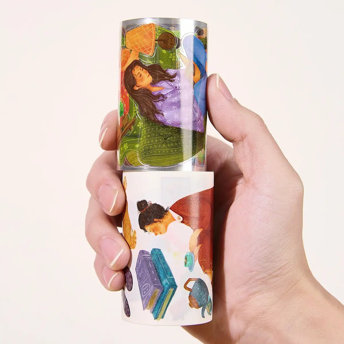 Sticker Washi Tape - Pre - cut - Nostalgic Moments - 72 mm - 8 - Washi Tape Shop - Tidformera