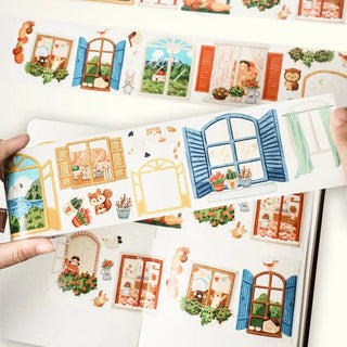 Sticker Washi Tape - Pre - cut - Pane & Simple - 70 mm - 1 - Washi Tape Shop - Tidformera