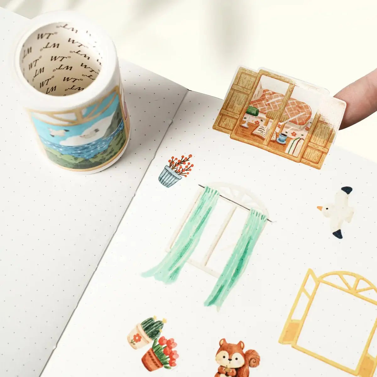 Sticker Washi Tape - Pre - cut - Pane & Simple - 70 mm - 2 - Washi Tape Shop - Tidformera