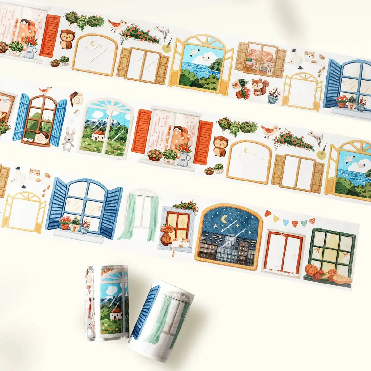 Sticker Washi Tape - Pre - cut - Pane & Simple - 70 mm - 3 - Washi Tape Shop - Tidformera