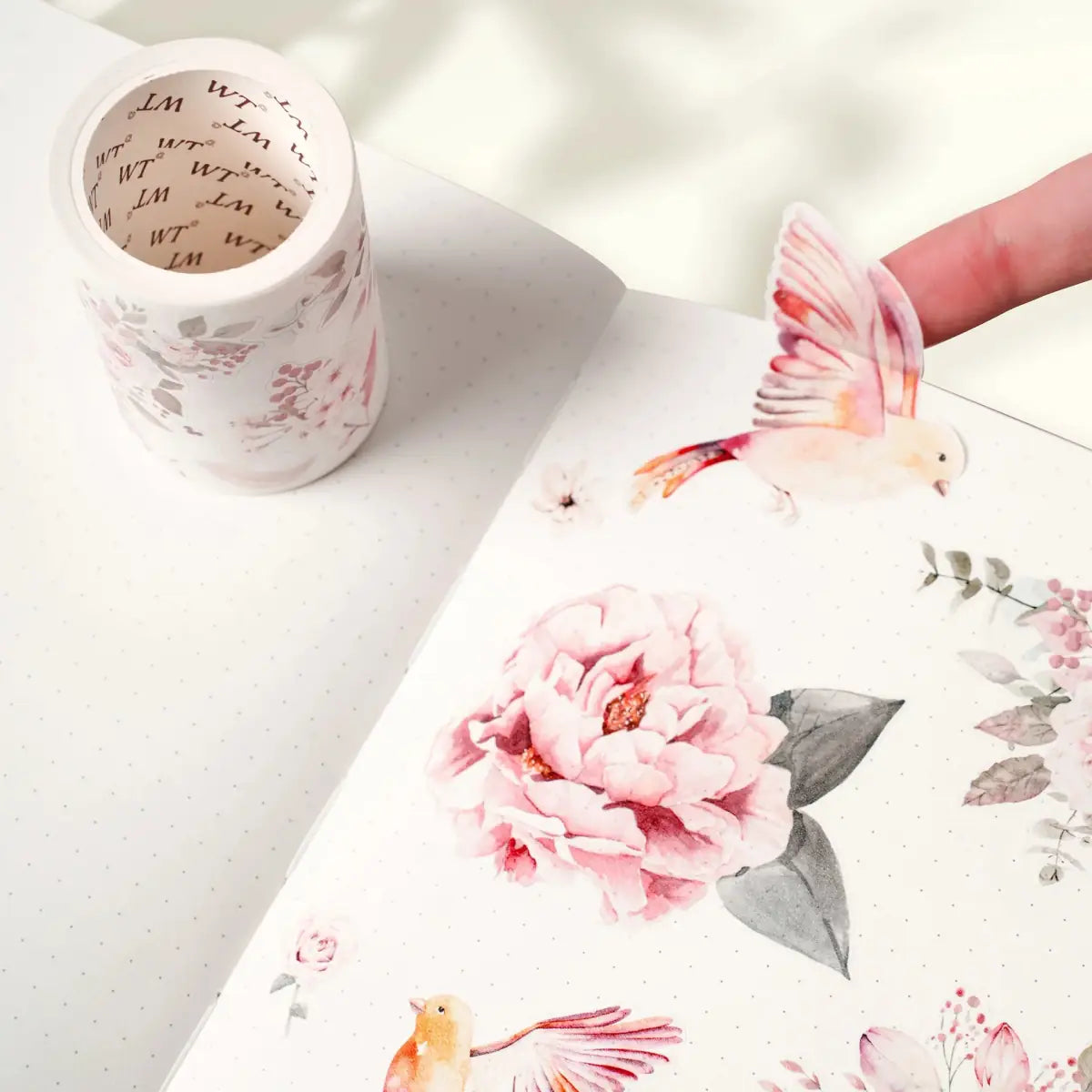 Sticker Washi Tape - Pre - cut - Pink Velvet - 60 mm - 2 - Washi Tape Shop - Tidformera