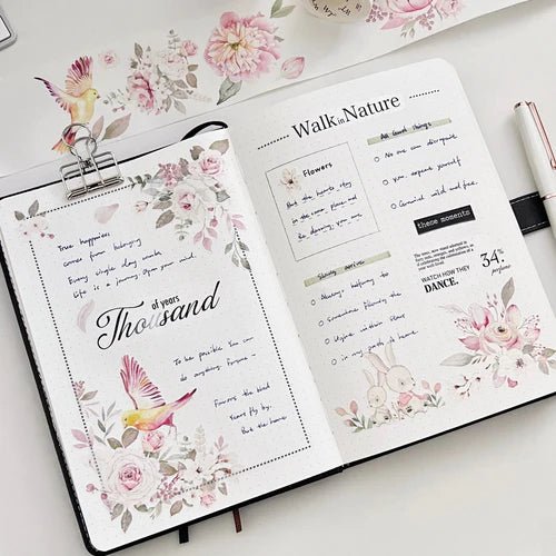 Sticker Washi Tape - Pre - cut - Pink Velvet - 60 mm - 7 - Washi Tape Shop - Tidformera