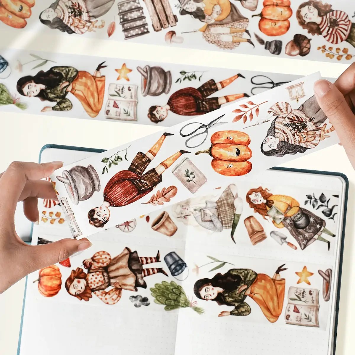 Sticker Washi Tape - Pre - cut - Pumpkin Spell - 60 mm - 5 - Washi Tape Shop - Tidformera