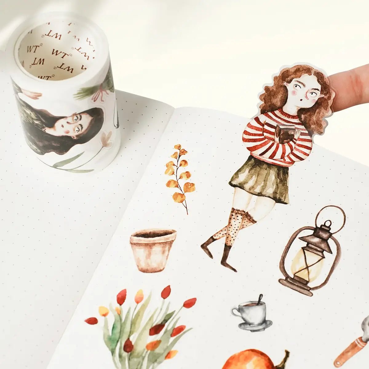 Sticker Washi Tape - Pre - cut - Pumpkin Spell - 60 mm - 3 - Washi Tape Shop - Tidformera