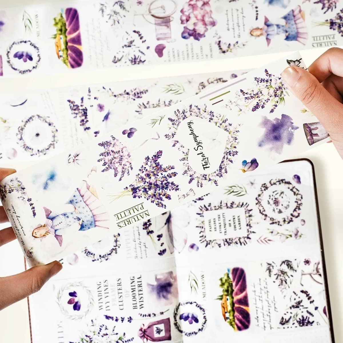 Sticker Washi Tape - Pre - cut - Purple Muse - 70 mm - 1 - Washi Tape Shop - Tidformera