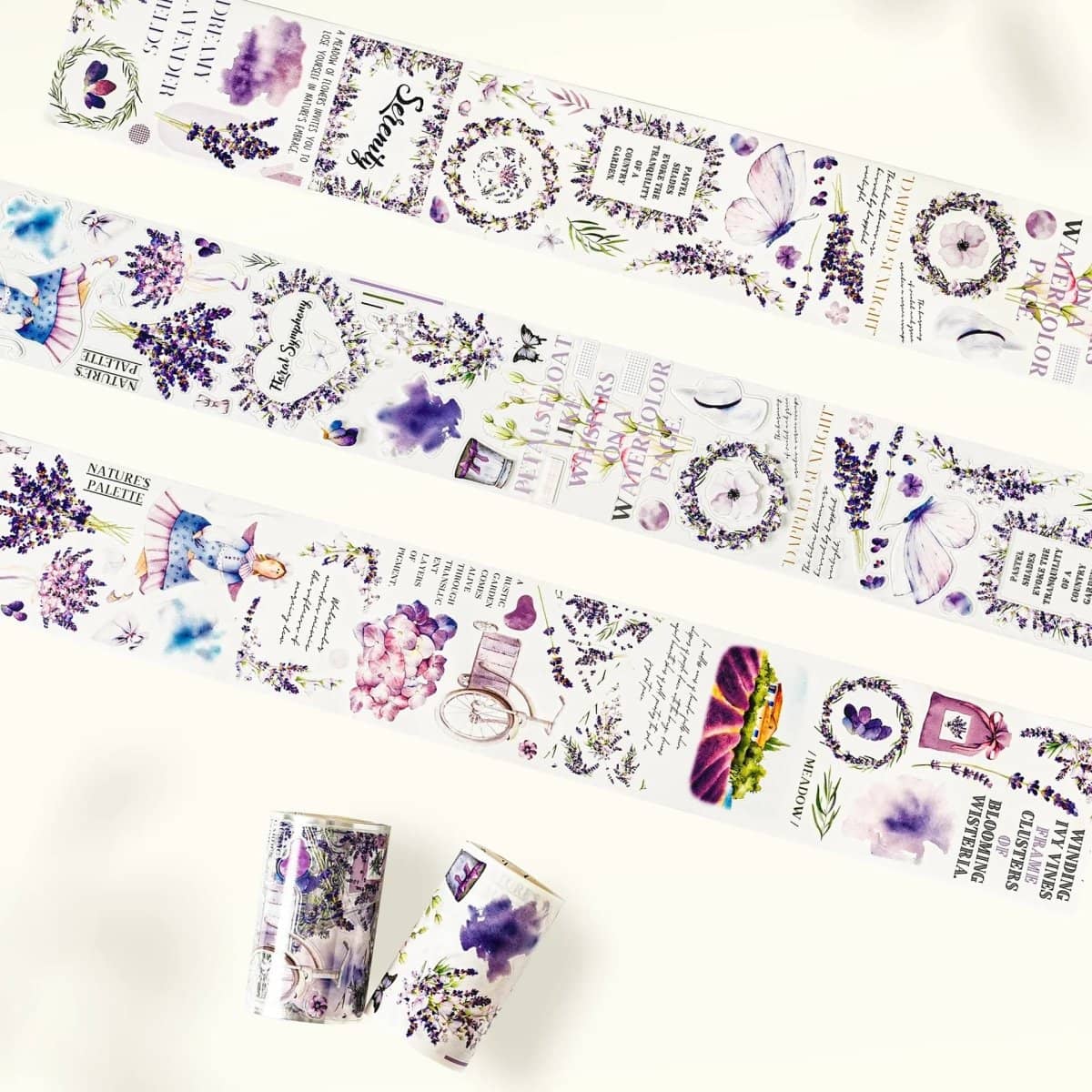 Sticker Washi Tape - Pre - cut - Purple Muse - 70 mm - 3 - Washi Tape Shop - Tidformera