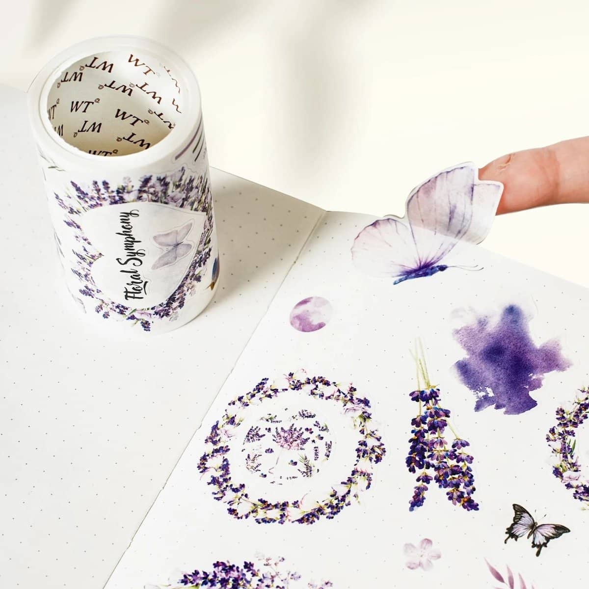Sticker Washi Tape - Pre - cut - Purple Muse - 70 mm - 2 - Washi Tape Shop - Tidformera