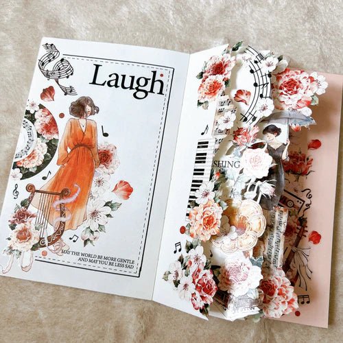 Sticker Washi Tape - Pre - cut - Rose Sonata - 60 mm - 8 - Washi Tape Shop - Tidformera