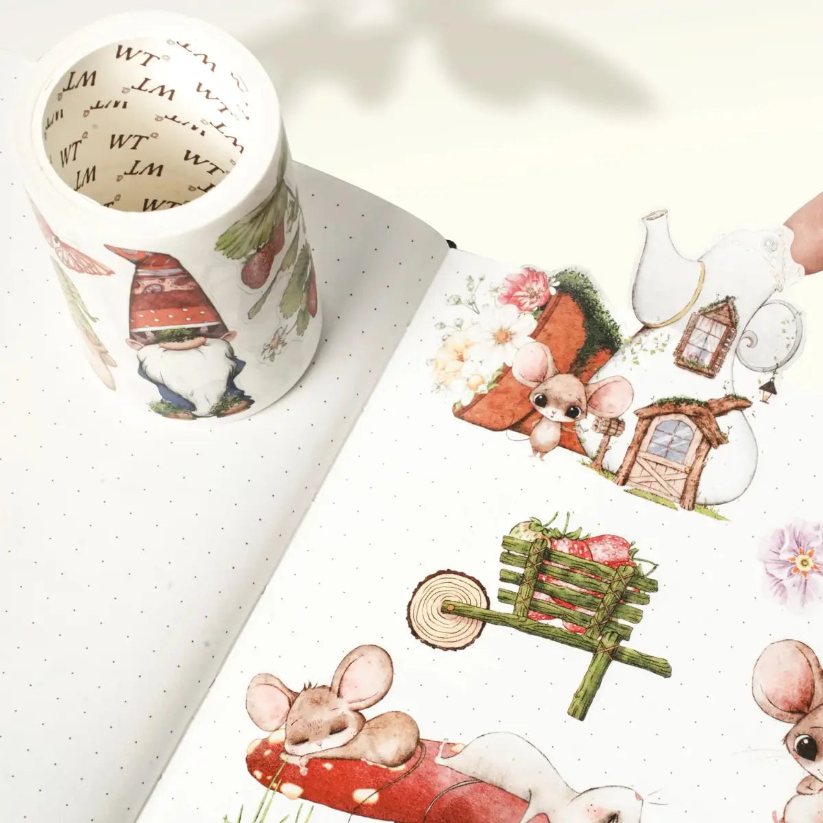 Sticker Washi Tape - Pre - cut - Squeaky Mischief - 60 mm - 4 - Washi Tape Shop - Tidformera