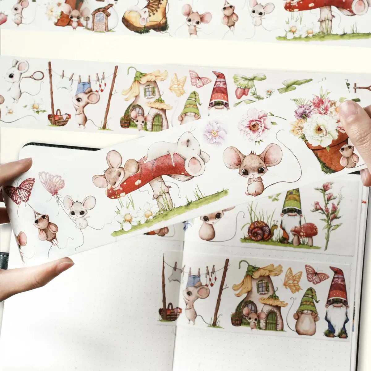 Sticker Washi Tape - Pre - cut - Squeaky Mischief - 60 mm - 2 - Washi Tape Shop - Tidformera