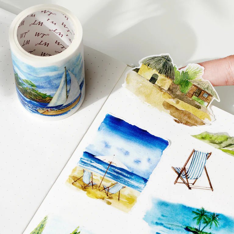 Sticker Washi Tape - Pre - cut - Summer Bliss - 60 mm - 3 - Washi Tape Shop - Tidformera