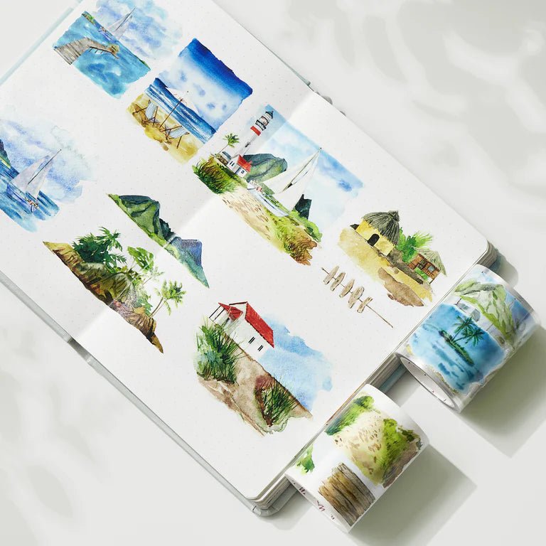 Sticker Washi Tape - Pre - cut - Summer Bliss - 60 mm - 7 - Washi Tape Shop - Tidformera