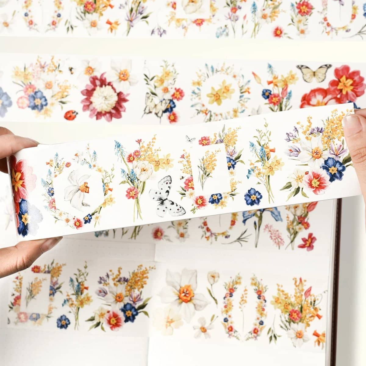 Sticker Washi Tape - Pre - cut - Sunlit Meadow - 60 mm - 4 - Washi Tape Shop - Tidformera