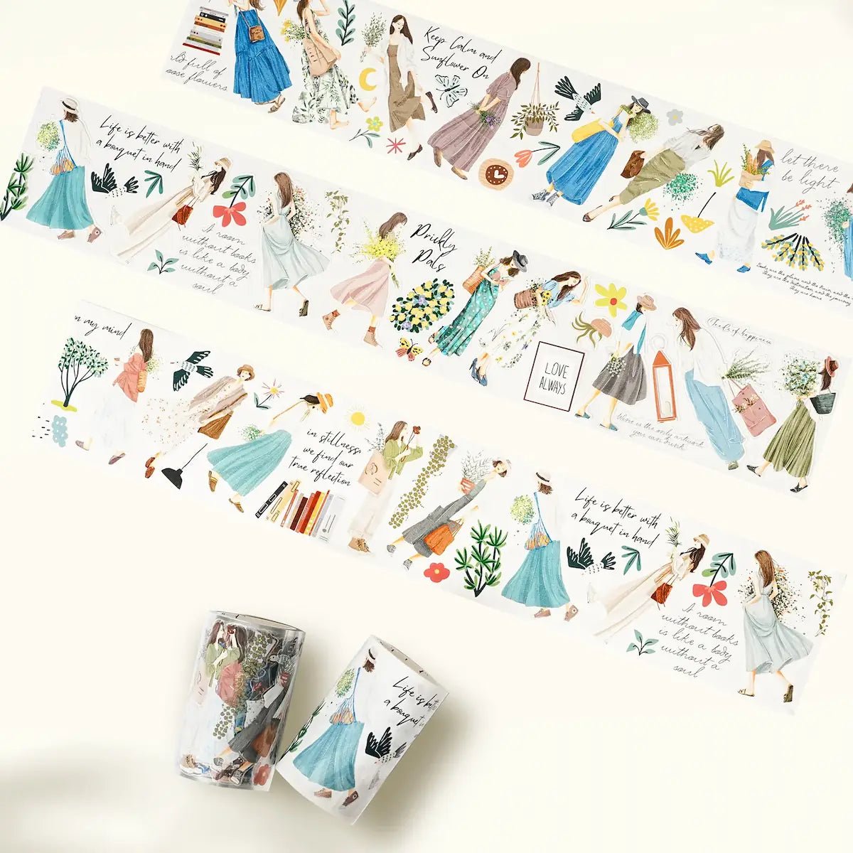 Sticker Washi Tape - Pre - cut - Velvet Voyage - 70 mm - 3 - Washi Tape Shop - Tidformera