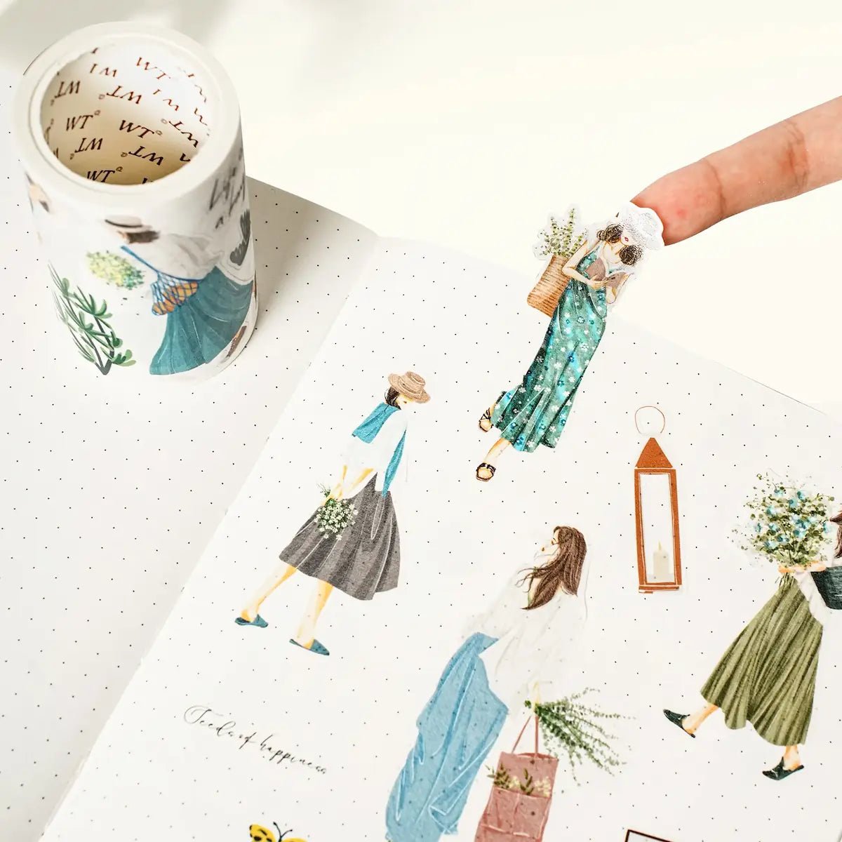 Sticker Washi Tape - Pre - cut - Velvet Voyage - 70 mm - 2 - Washi Tape Shop - Tidformera