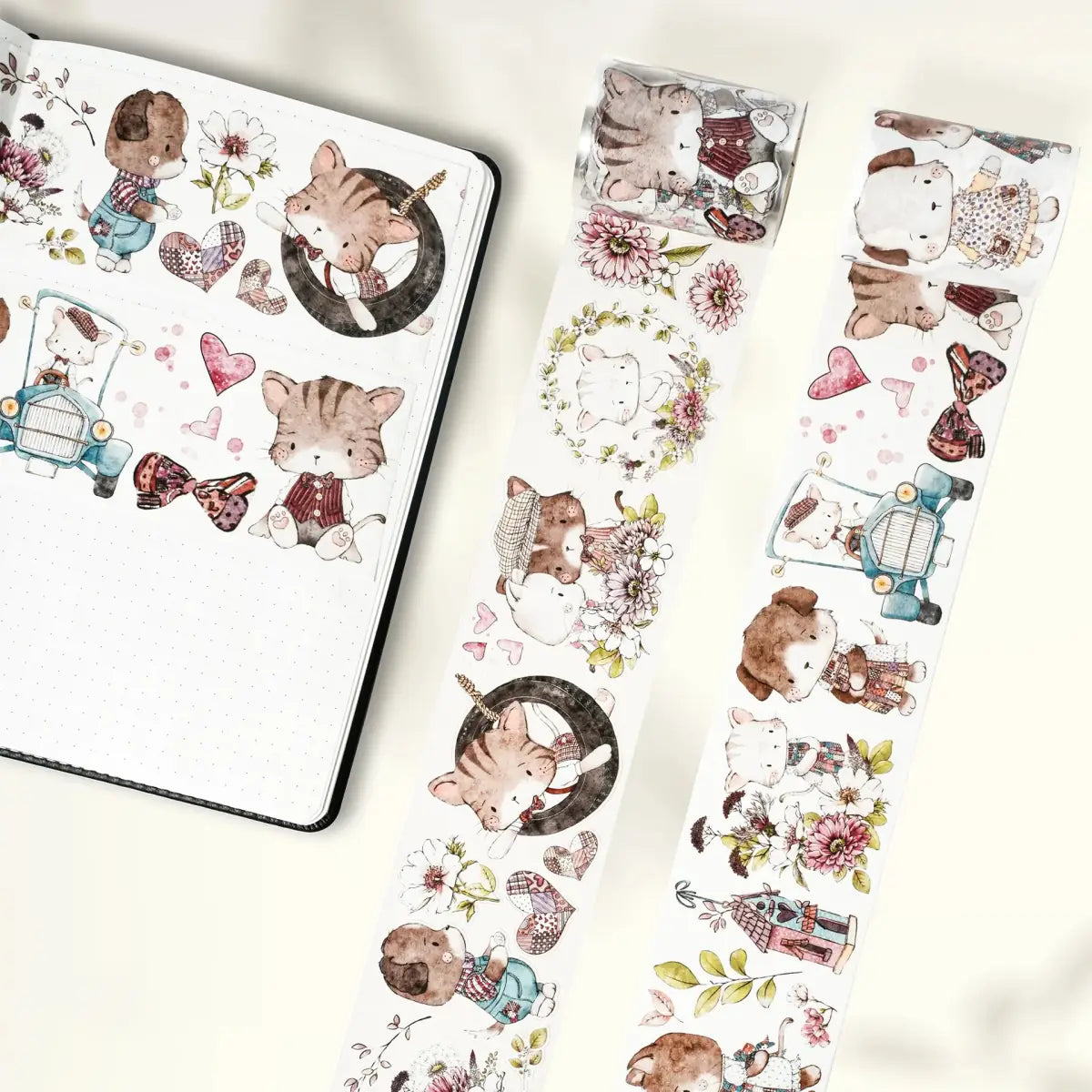 Sticker Washi Tape - Pre - cut - Whisker Connection - 60 mm - 2 - Washi Tape Shop - Tidformera