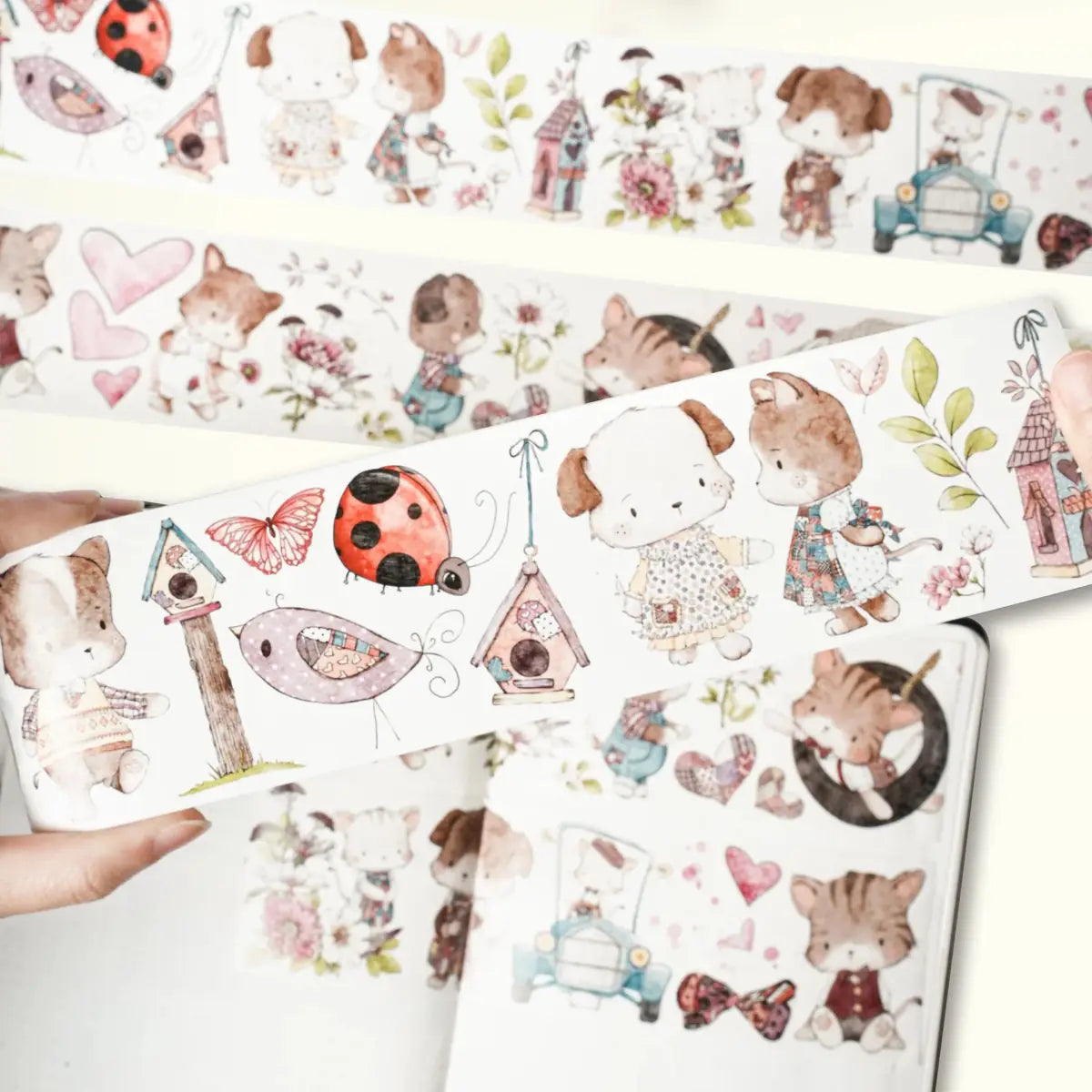 Sticker Washi Tape - Pre - cut - Whisker Connection - 60 mm - 1 - Washi Tape Shop - Tidformera