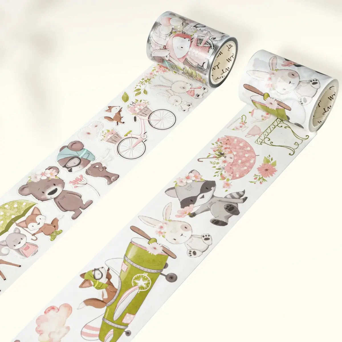 Sticker Washi Tape - Pre - cut - Woodland Pals - 60 mm - 5 - Washi Tape Shop - Tidformera