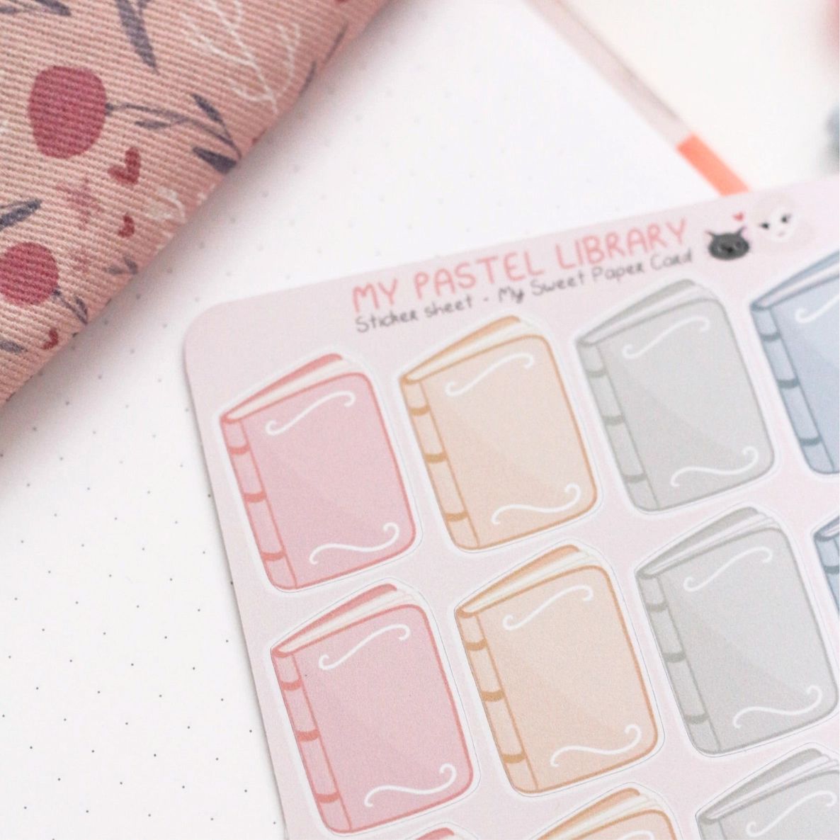 Stickers - A6 - My pastel library - 2 - My Sweet Paper Card - Tidformera