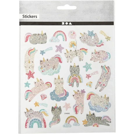 Stickers Creotime Djur - Katter unicorn - 2 - Creotime - Tidformera