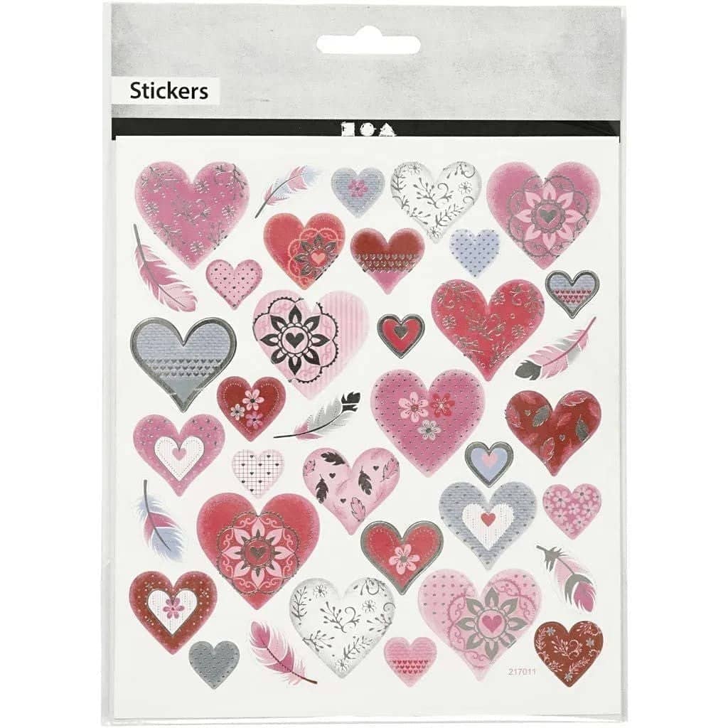 Stickers Creotime Hjärtan - Hjärtan & fjädrar - 2 - Creotime - Tidformera