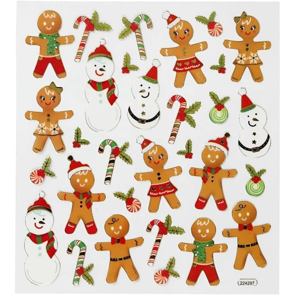Stickers Creotime Jul - Gingerbread - 1 - Creotime - Tidformera