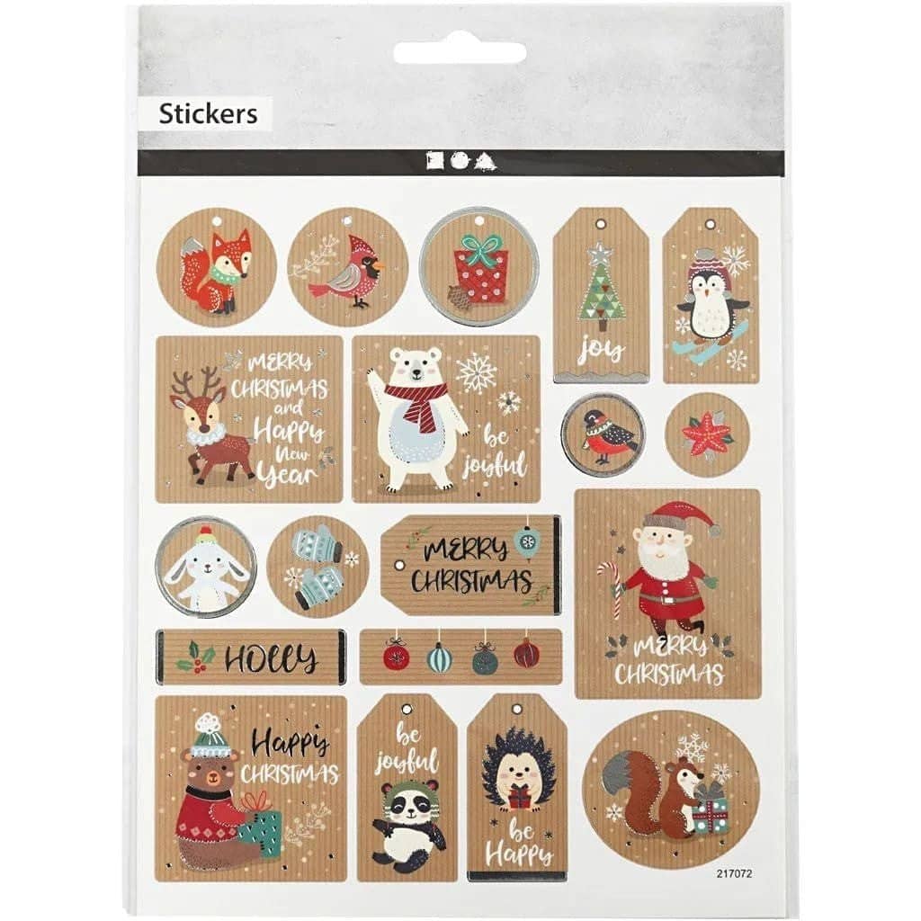 Stickers Creotime Jul - Merry Christmas Kraft - 2 - Creotime - Tidformera