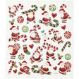 Stickers Creotime Jul - Santa Claus and candy stick - 1 - Creotime - Tidformera