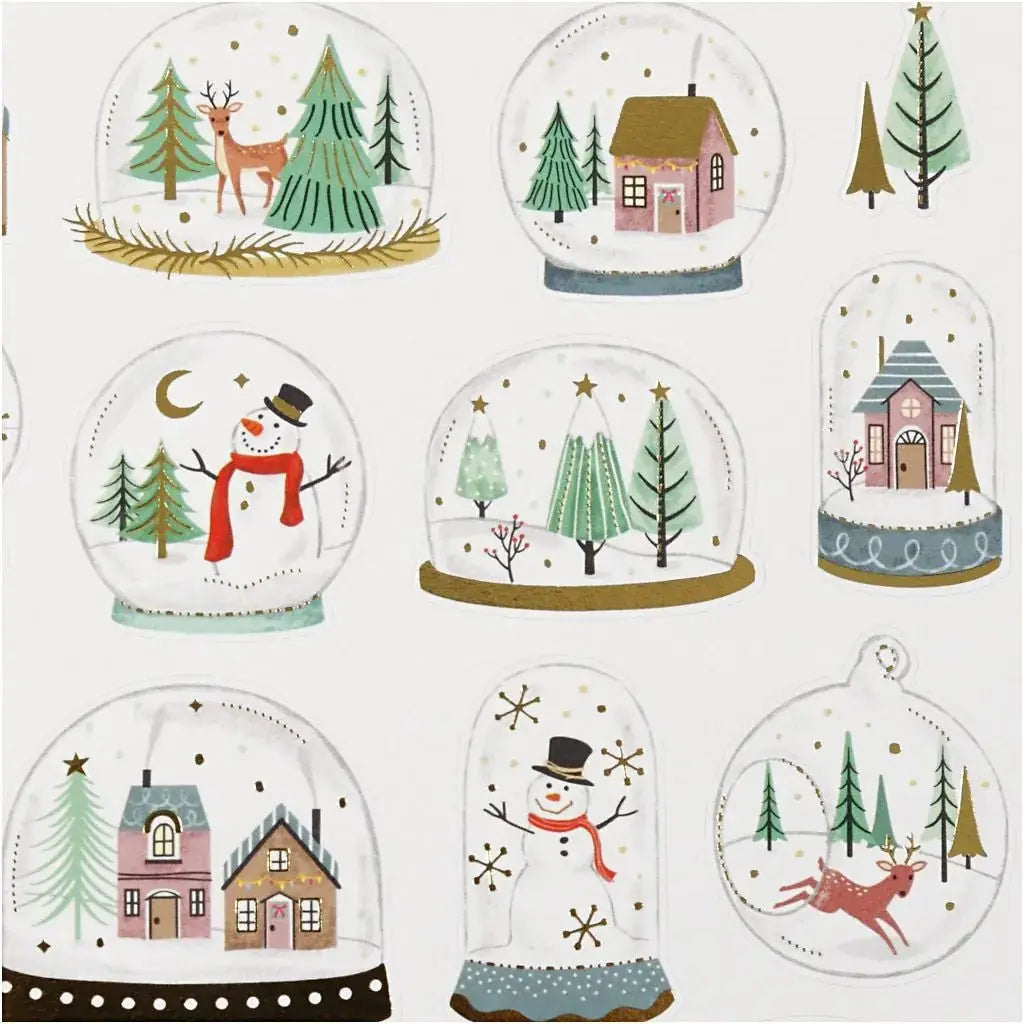 Stickers Creotime Jul - Snöglober - 3 - Creotime - Tidformera