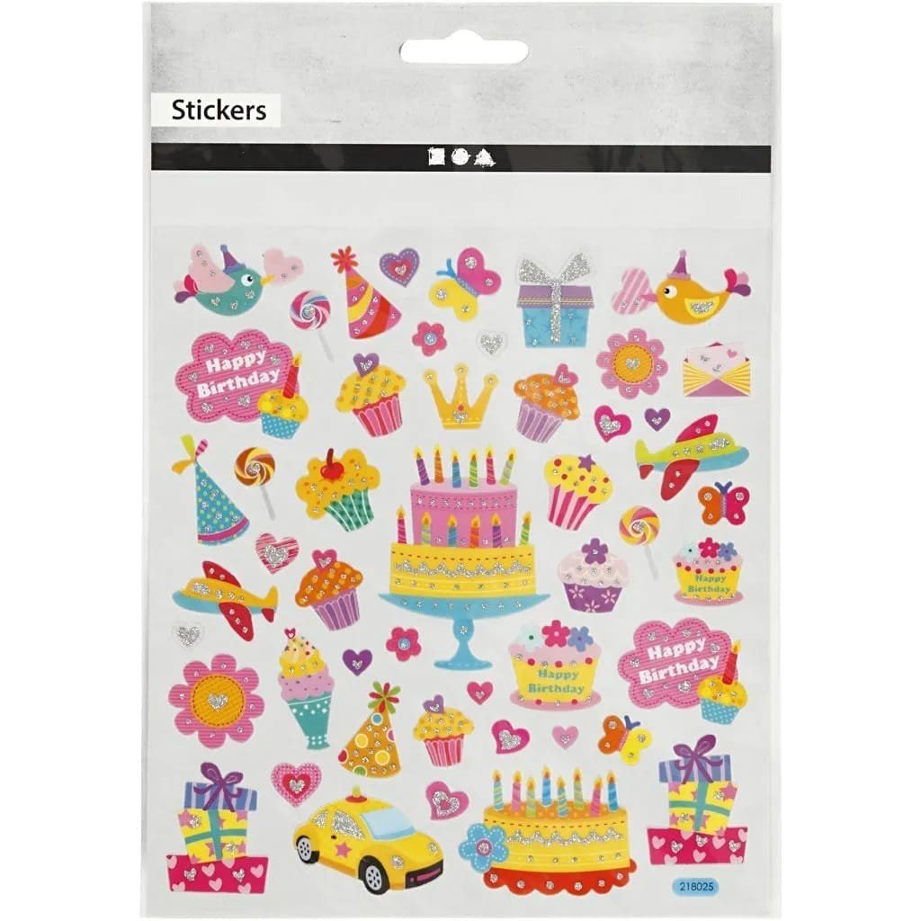 Stickers Creotime Mat & Fika - Birthday - 2 - Creotime - Tidformera