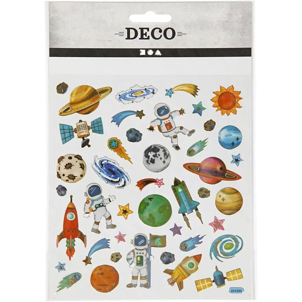 Stickers Creotime Rymden - Rymden metallic - 2 - Creotime - Tidformera