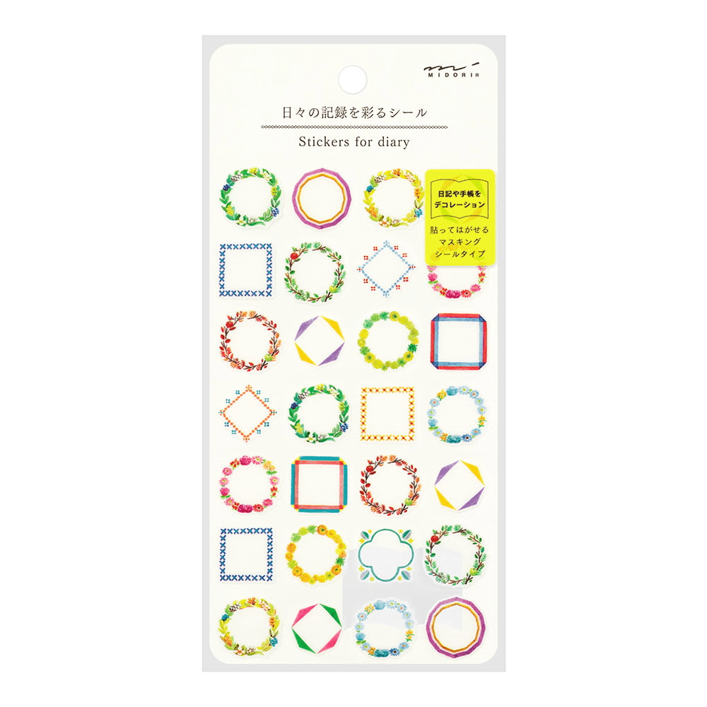 Stickers for Diary Frames - Midori - Tidformera