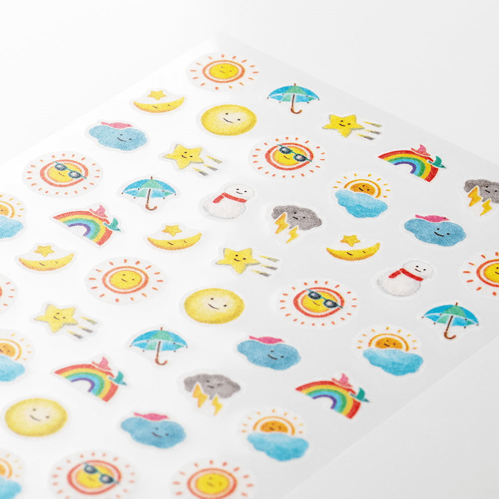 Stickers for Diary Weather - 2 - Midori - Tidformera