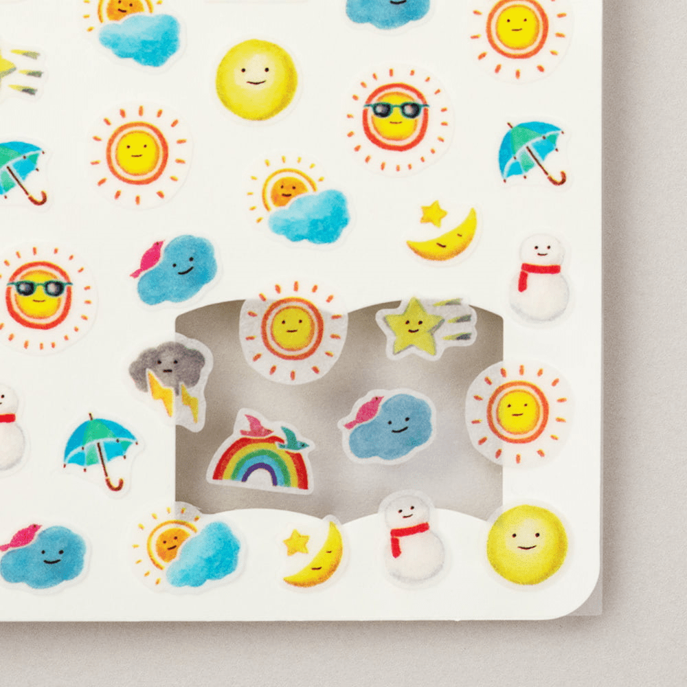 Stickers for Diary Weather - Midori - Tidformera