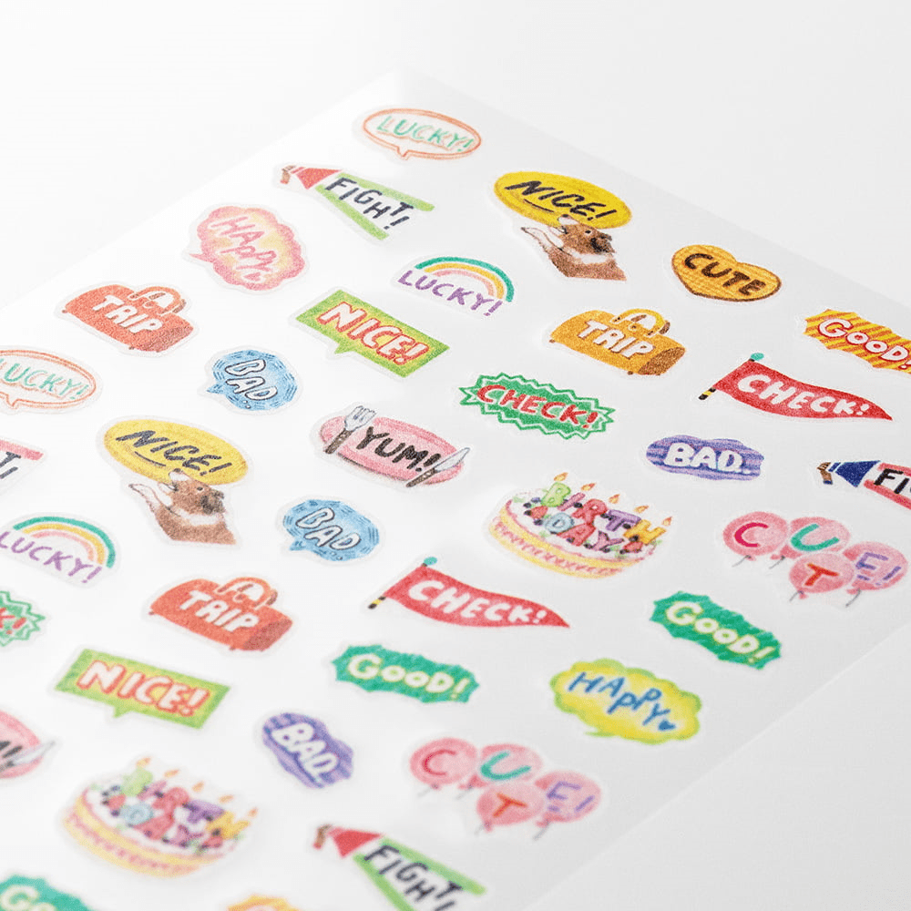 Stickers for Diary Words - Midori - Tidformera