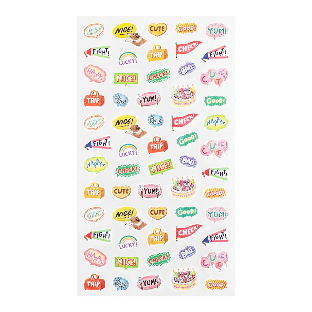 Stickers for Diary Words - Midori - Tidformera