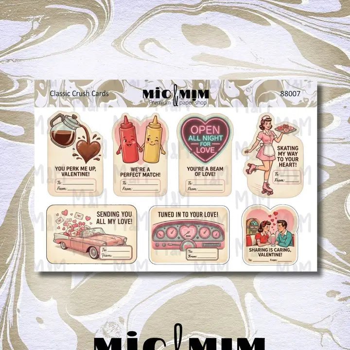 Stickers Mic & Mim - Classic Crush Cards - 1 - MIC & MIM Premium Paper Shop - Tidformera