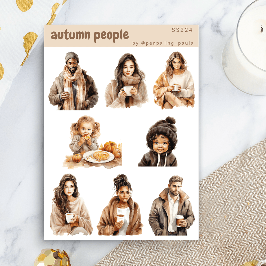 Stickers - Penpaling Paula - Autumn people - 1 - Penpaling Paula - Tidformera