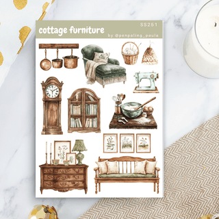 Stickers - Penpaling Paula - Cottage furniture - 1 - Penpaling Paula - Tidformera