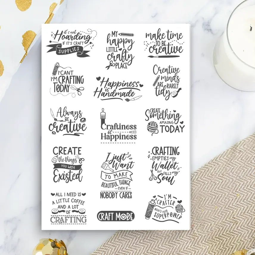 Stickers - Penpaling Paula - Craft Quotes - 1 - Penpaling Paula - Tidformera