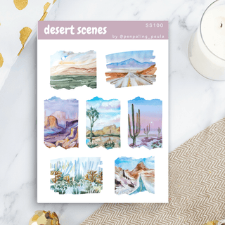 Stickers - Penpaling Paula - Desert Scenes - 1 - Penpaling Paula - Tidformera